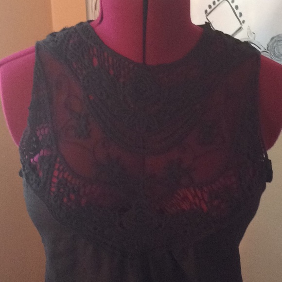 Black lace Blouse tank top - Picture 2 of 5